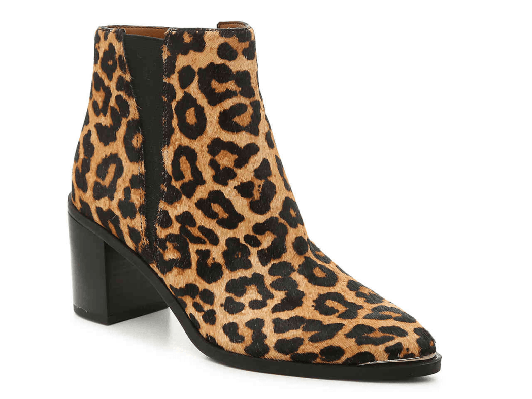 low leopard booties
